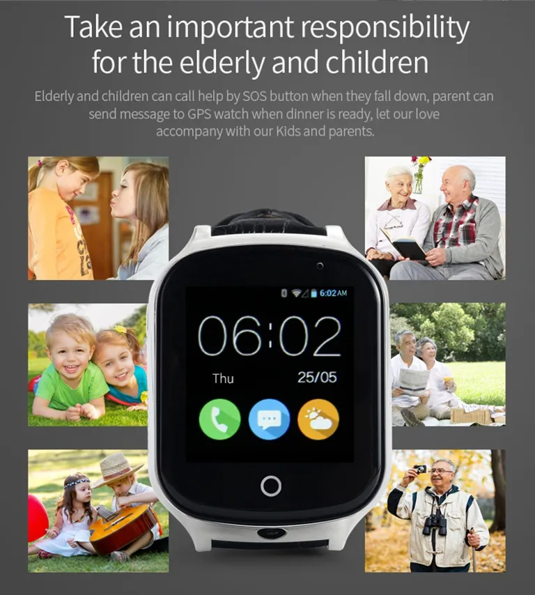 Newest 4G Smart Kids GPS Watch Phone Safety GPS Tracking Anti Lost Waterproof Kids Protect 4G Watches