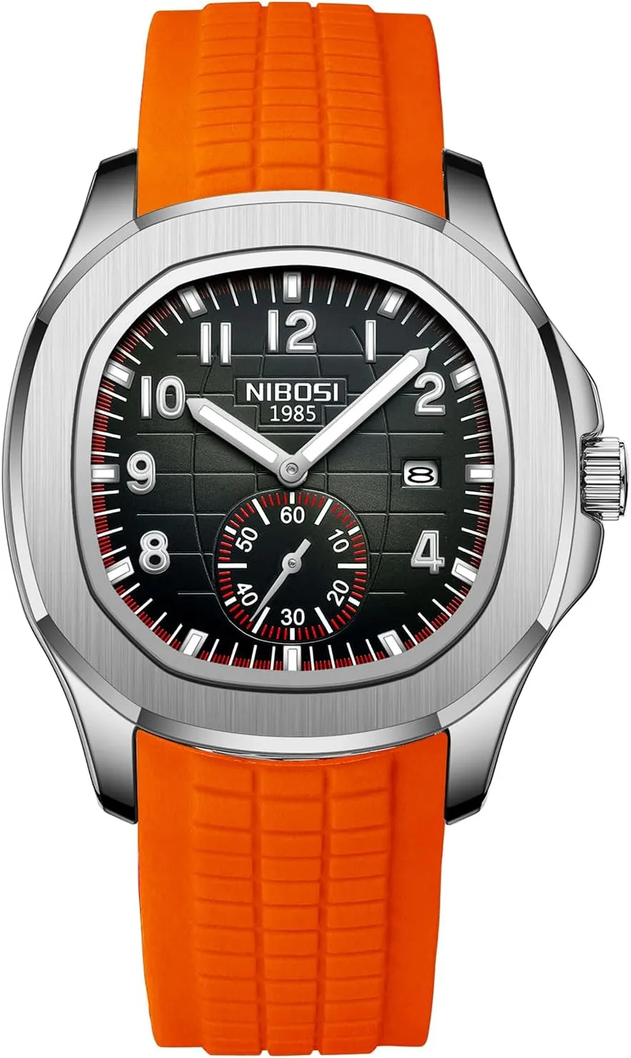 NIBOSI Mens Watches Analog Military Watch with Calendar Stainless Steel Strap Waterproof Men's Wrist Watches Classic Minimalist Dainty Dress Designer Quartz Watches for Men