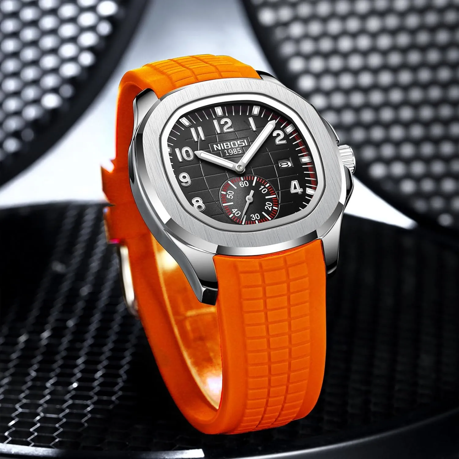 NIBOSI Mens Watches Analog Military Watch with Calendar Stainless Steel Strap Waterproof Men's Wrist Watches Classic Minimalist Dainty Dress Designer Quartz Watches for Men