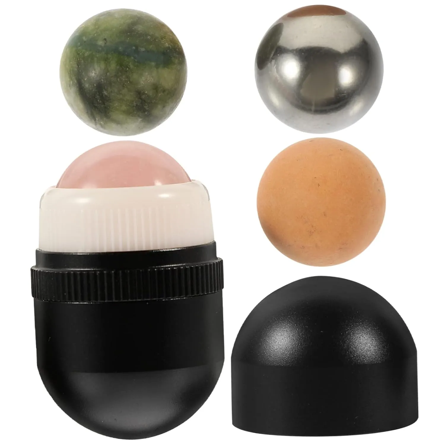 NOLITOY 2sets Jade Facial Roller Skin Tightening for Eyes Neck Face Reduces Dark Circles Relieves Skin Tension Absorption Beauty Tool for Daily Care