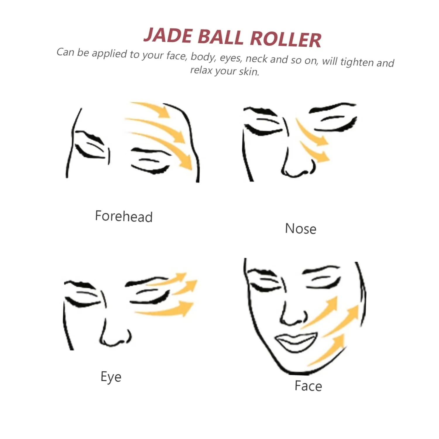 NOLITOY 2sets Jade Facial Roller Skin Tightening for Eyes Neck Face Reduces Dark Circles Relieves Skin Tension Absorption Beauty Tool for Daily Care