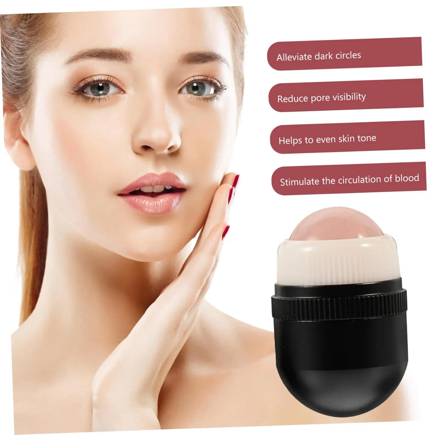 NOLITOY 2sets Jade Facial Roller Skin Tightening for Eyes Neck Face Reduces Dark Circles Relieves Skin Tension Absorption Beauty Tool for Daily Care