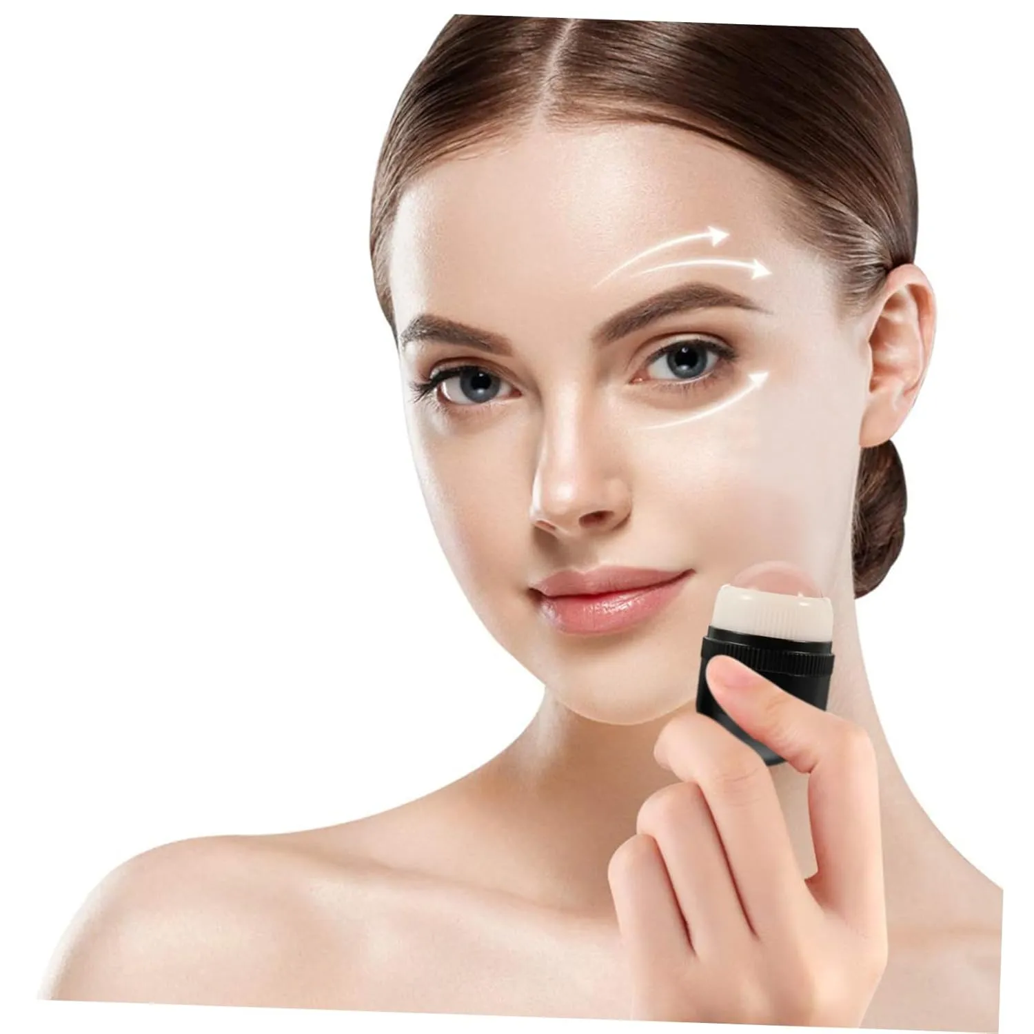 NOLITOY 2sets Jade Facial Roller Skin Tightening for Eyes Neck Face Reduces Dark Circles Relieves Skin Tension Absorption Beauty Tool for Daily Care