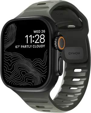 NOMAD Sport Band V2 | Unisex, Sport Loop Watch Band | Fluororubber, Black, 22mm, 42/44/45/49mm, Waterproof