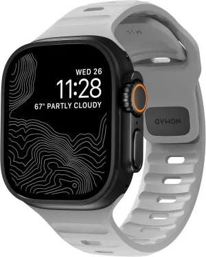 NOMAD Sport Band V2 | Unisex, Sport Loop Watch Band | Fluororubber, Black, 22mm, 42/44/45/49mm, Waterproof