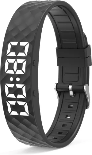 Non-luetooth Led Fitness Tracker Watch No App No Phone Required Fitness Watch Pedometer Watch with Steps Calories Sleep Tracker Alarm Clock for Man Women