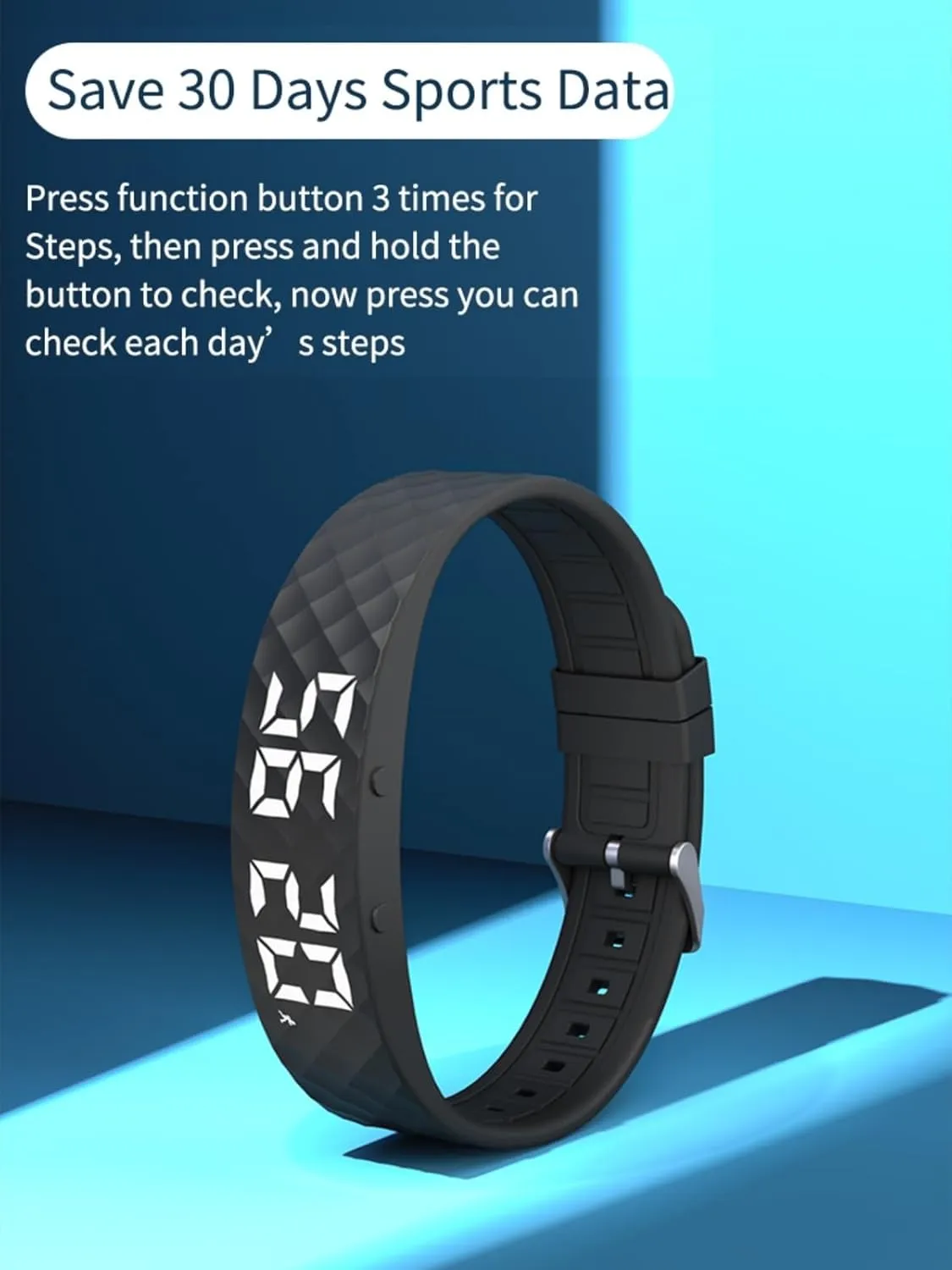Non-luetooth Led Fitness Tracker Watch No App No Phone Required Fitness Watch Pedometer Watch with Steps Calories Sleep Tracker Alarm Clock for Man Women