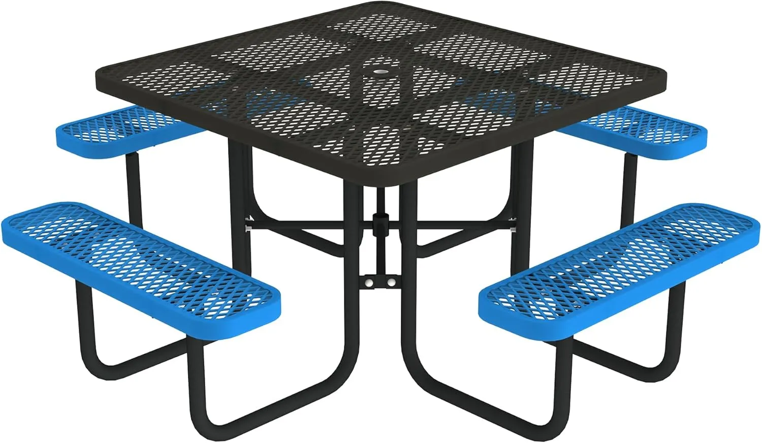Norwood Commercial Furniture Open Air Series Heavy Duty Portable Square Surface Mount, 46-Inch Outdoor Picnic Table