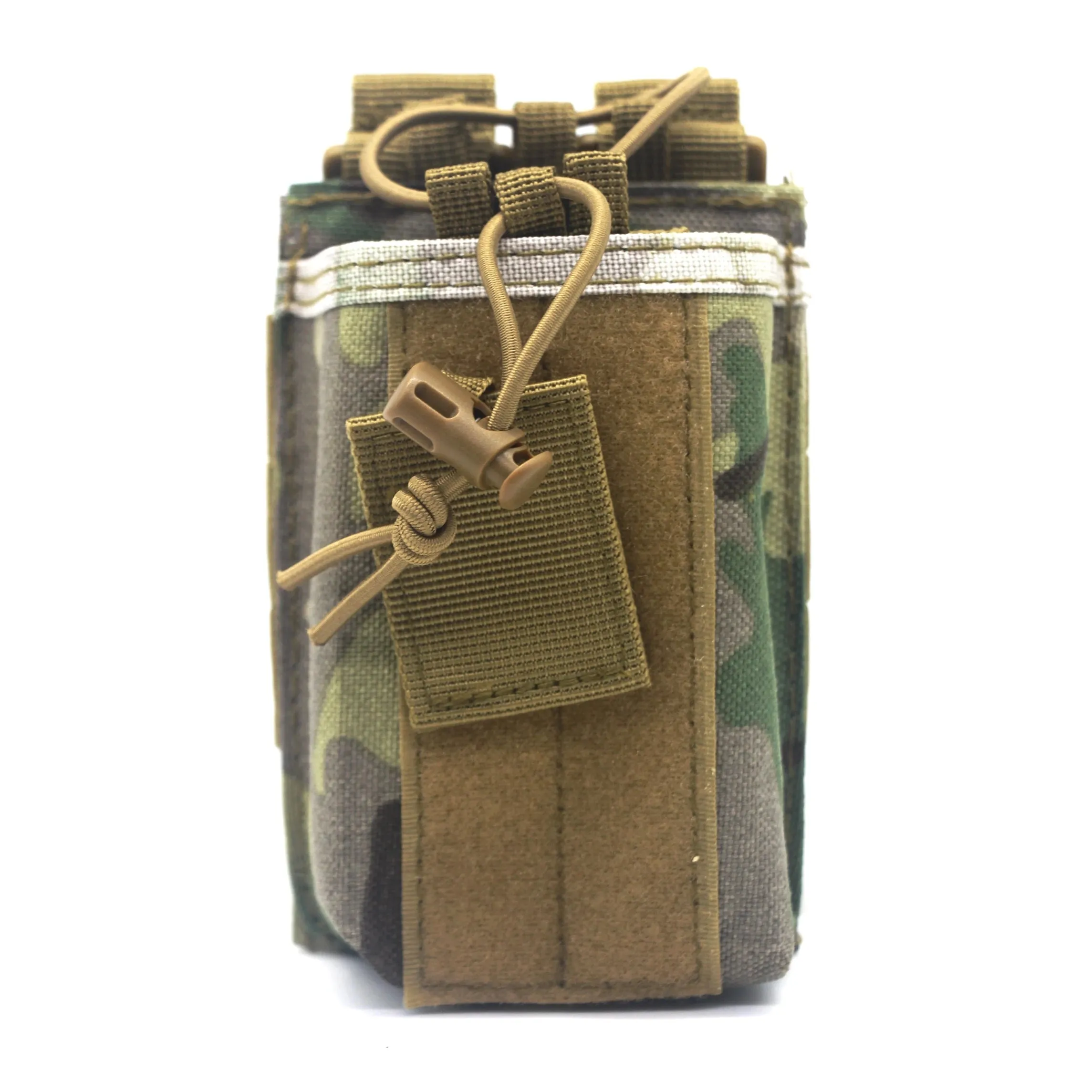 Nylon Tactical Molle Radio Pouch - Adjustable Holder for Walkie Talkie and Small Devices