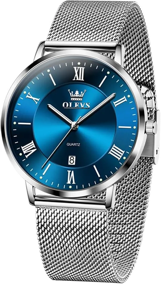OLEVS Mens Gold Watches Analog Quartz Business Dress Watch Day Date Stainless Steel Classic Luxury Luminous Waterproof Casual Male Wrist Watches