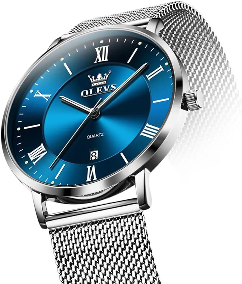 OLEVS Mens Gold Watches Analog Quartz Business Dress Watch Day Date Stainless Steel Classic Luxury Luminous Waterproof Casual Male Wrist Watches