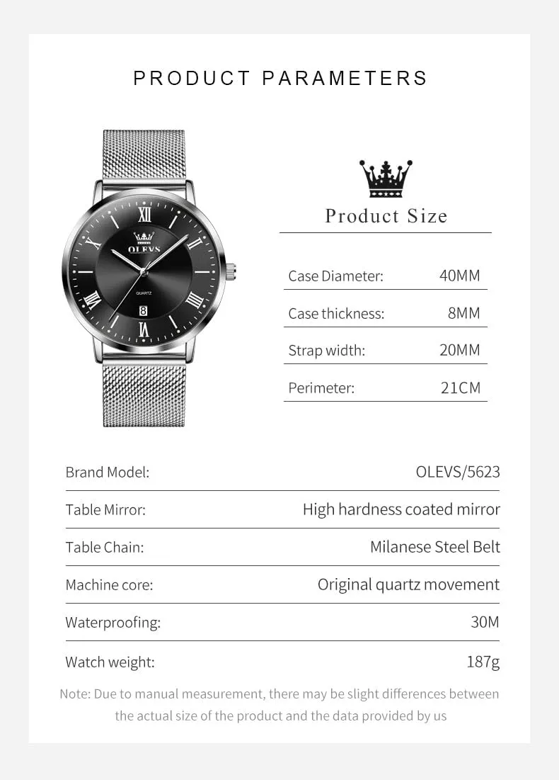 OLEVS Mens Gold Watches Analog Quartz Business Dress Watch Day Date Stainless Steel Classic Luxury Luminous Waterproof Casual Male Wrist Watches