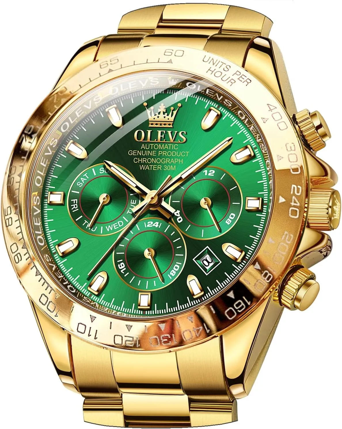 OLEVS Skeleton Watches for Men Luxury Diamond Wristwatch Automatic Mechanical Self Winding Luminous Waterproof
