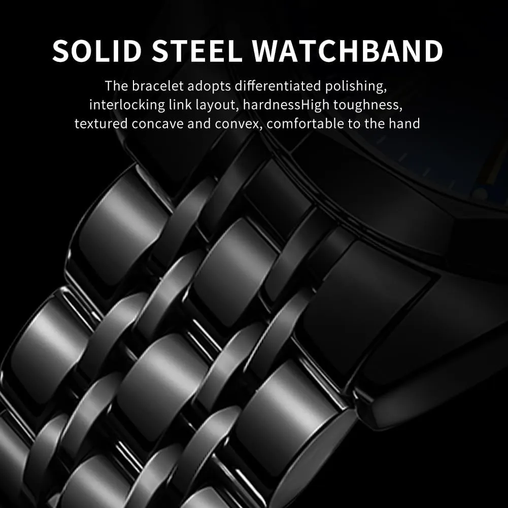 OLEVS Watch for Men Diamond Business Dress Analog Quartz Stainless Steel Waterproof Luminous Date Two Tone Luxury Casual Wrist Watch