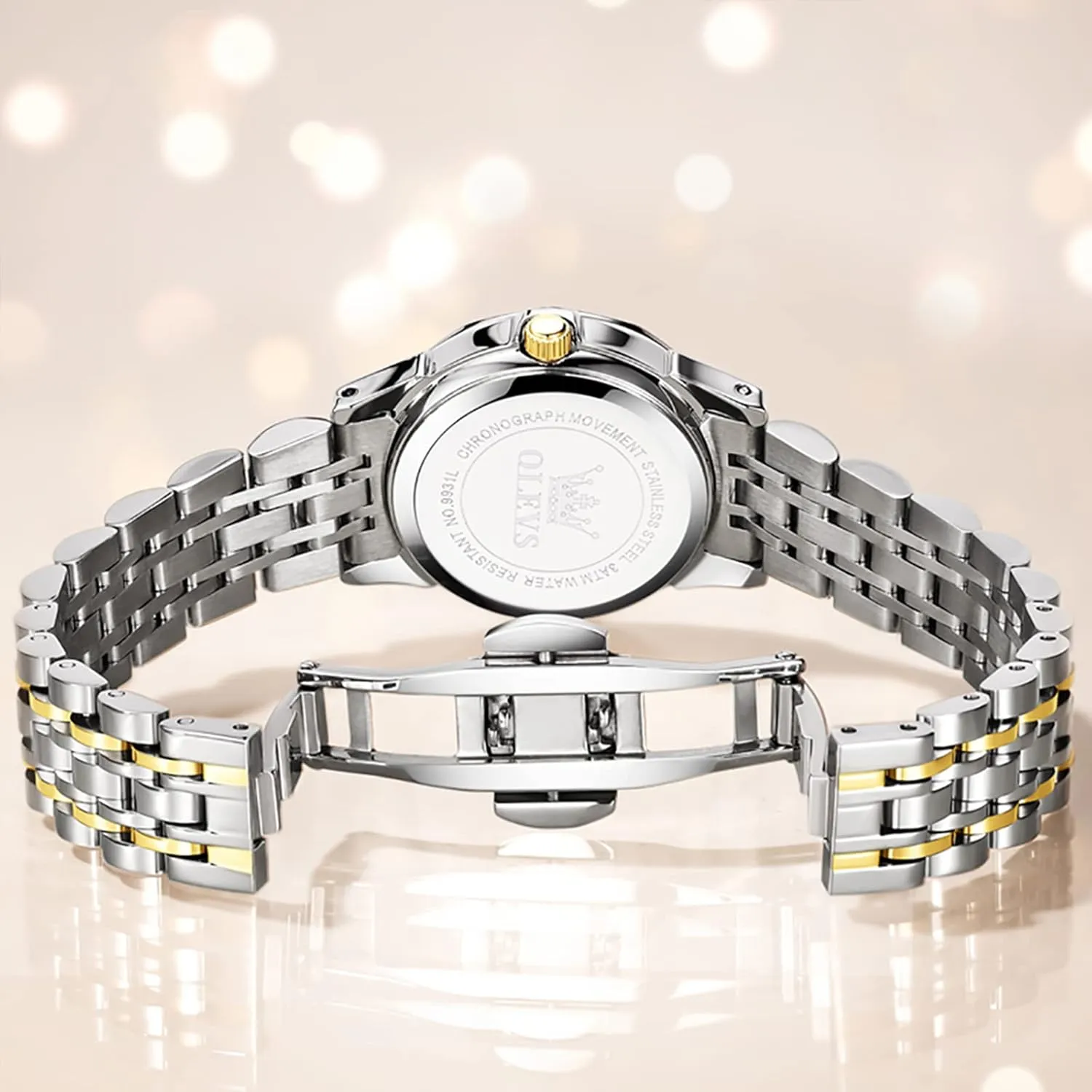 OLEVS Watch Women,Watches for Women,Ladies Watches,Lady Watch,Waterproof Fashion Dress Diamond Stainless Steel Bracelet Analog Watches for Women Small Wrist Day and Date Water Resistant Watches