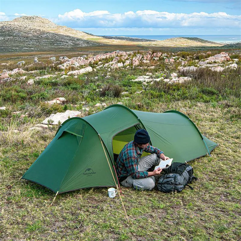 Opalus Tunnel 3P Camping Tent Plus YL08 Ultralight Foldable Camping Chair*2