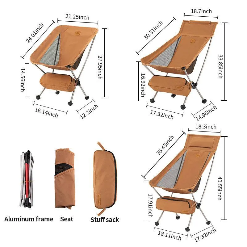 Opalus Tunnel 3P Camping Tent Plus YL08 Ultralight Foldable Camping Chair*2