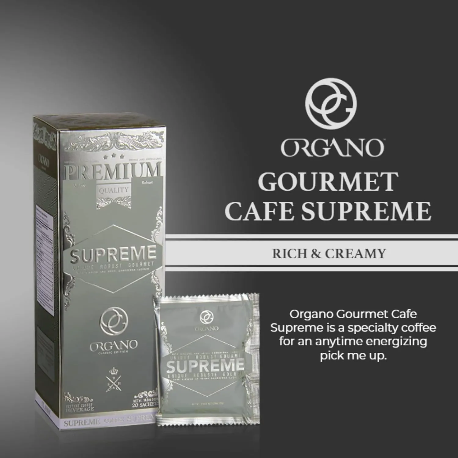 Organo Gold Cafe Supreme 100% Certified Ganoderma Extract Sealed