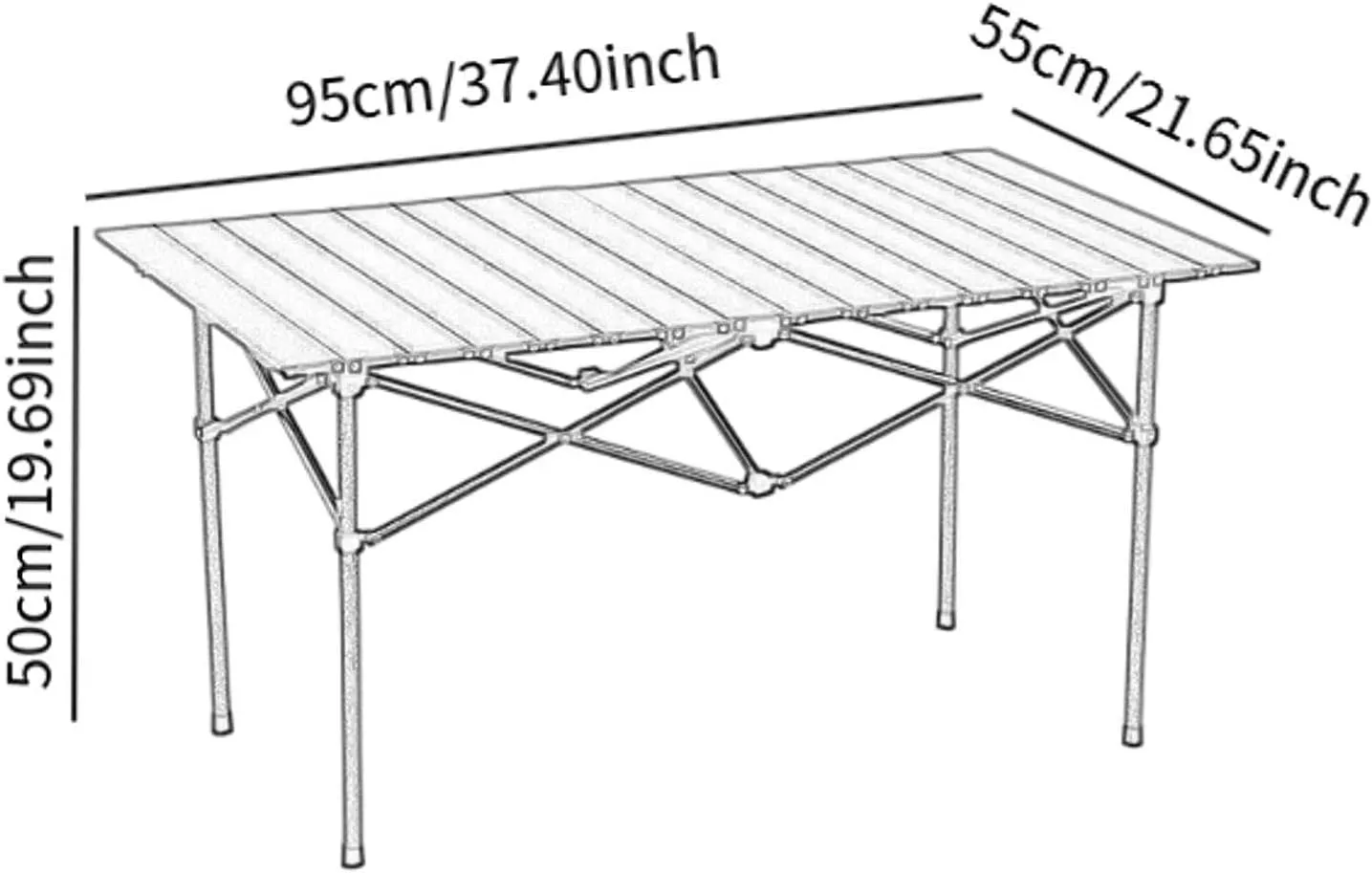 Outdoor Camping Table 2 to4 Persons,Portable Sturdy Stable Side Table,Easy to Set up for Picnics,Outdoor Cooking,Camping, Beige