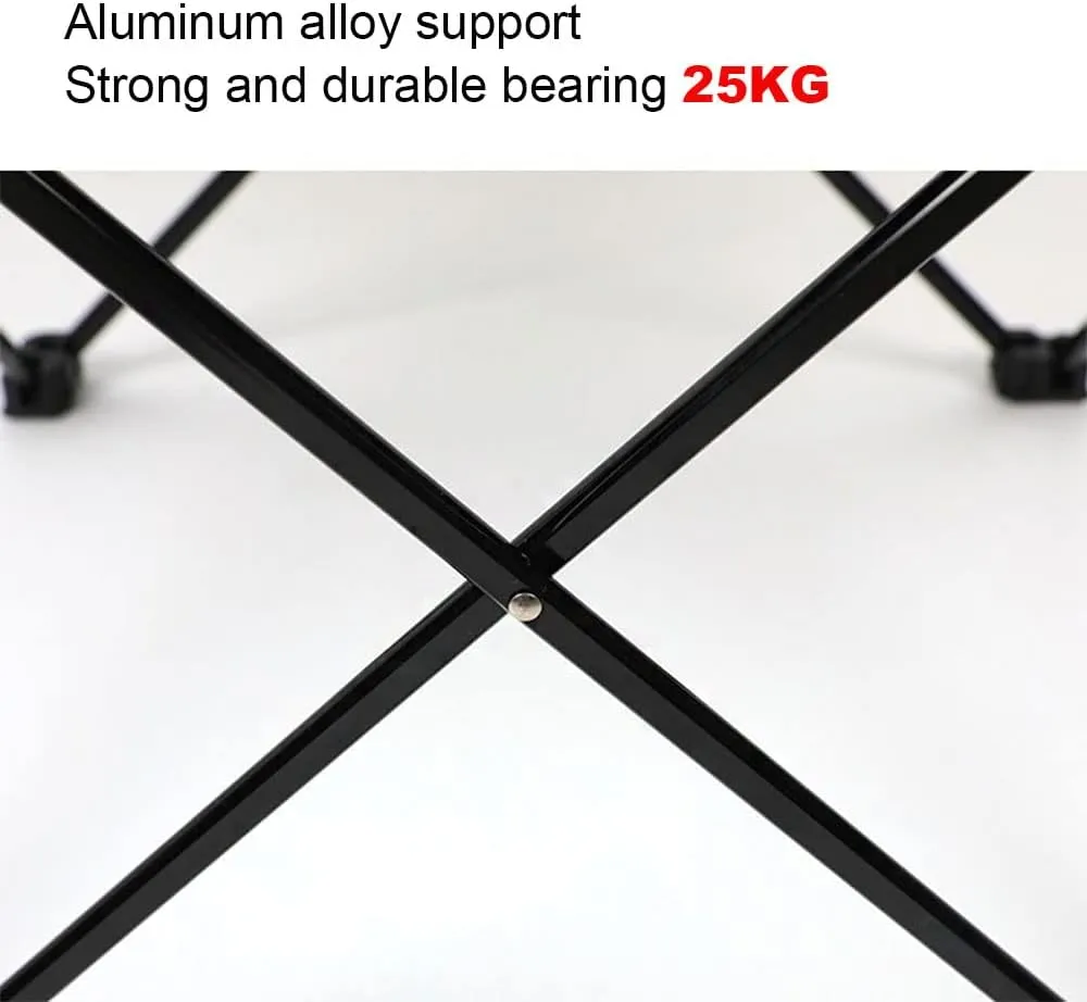 Outdoor Folding Table and Chair Set, Ultra-Light Aluminum Alloy Camping Gear, Egg Roll Table, Stool Included,Suit,A