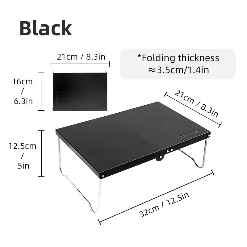 PACOONE Portable Folding Camping Table Ultralight Aluminum for Outdoor Use