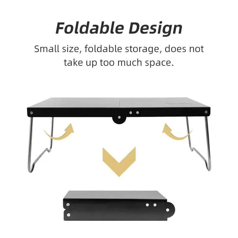PACOONE Portable Folding Camping Table Ultralight Aluminum for Outdoor Use