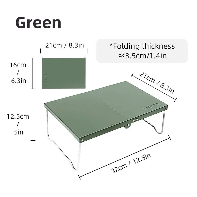 PACOONE Portable Folding Camping Table Ultralight Aluminum for Outdoor Use