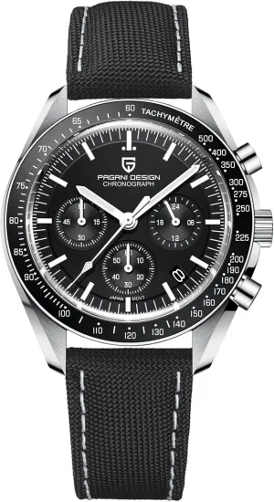 Pagani Design 1701 Watch Men's Quartz Chronograph Japan Vk63 Sports Stainless Steel Bracelet 100m Waterproof Sports Watch
