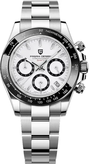 Pagani Design Mens Sapphire Glass Chronograph Stainless Steel Waterproof Luminous Watch Japanese Movement Men Quartz Watch Watch for Men