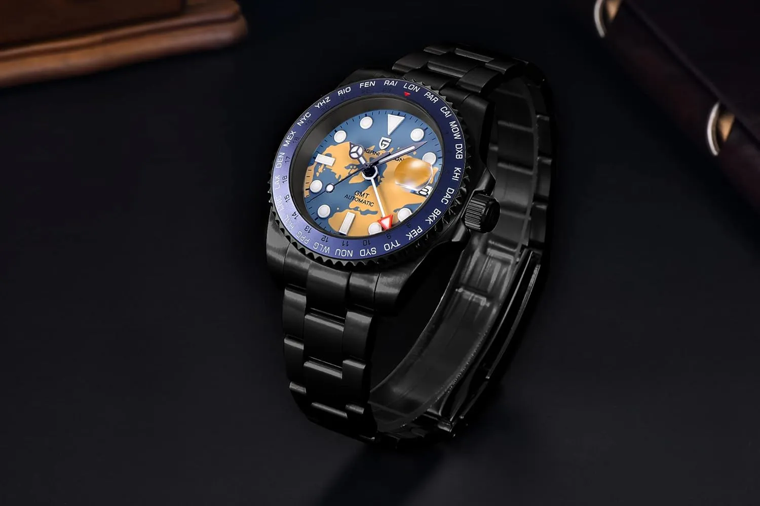 Pagani Design Watches for Men Automatic GMT NH34 PD1758 TMI Japan Movement Sapphire Glass Waterproof Watch