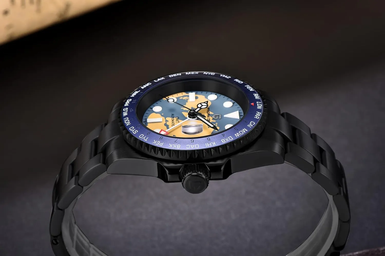 Pagani Design Watches for Men Automatic GMT NH34 PD1758 TMI Japan Movement Sapphire Glass Waterproof Watch