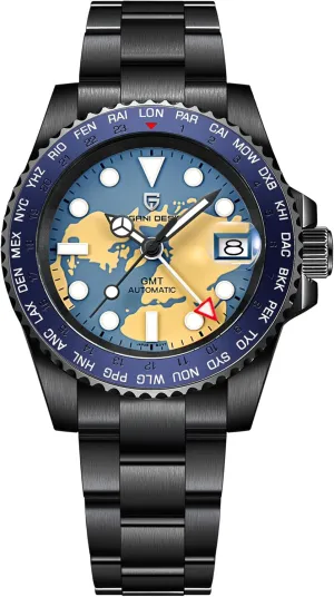 Pagani Design Watches for Men Automatic GMT NH34 PD1758 TMI Japan Movement Sapphire Glass Waterproof Watch