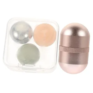 PartyKindom Jade Facial Roller Set Clay Face Roller for Oil Control Eye Rocks for Swollen Eyes for Facials