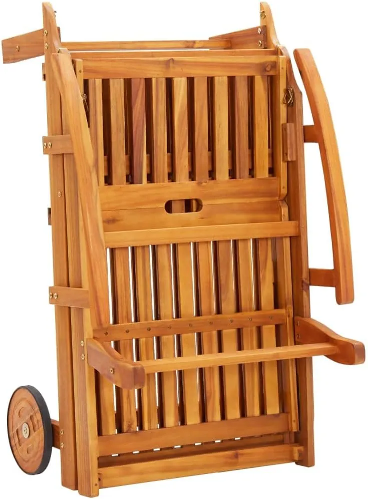 Patio Sun Lounger with Table and Cushion Solid Wood Acaciapatio Recliner Camping Chairs Tanning chairSuitable for Garden Courtyard
