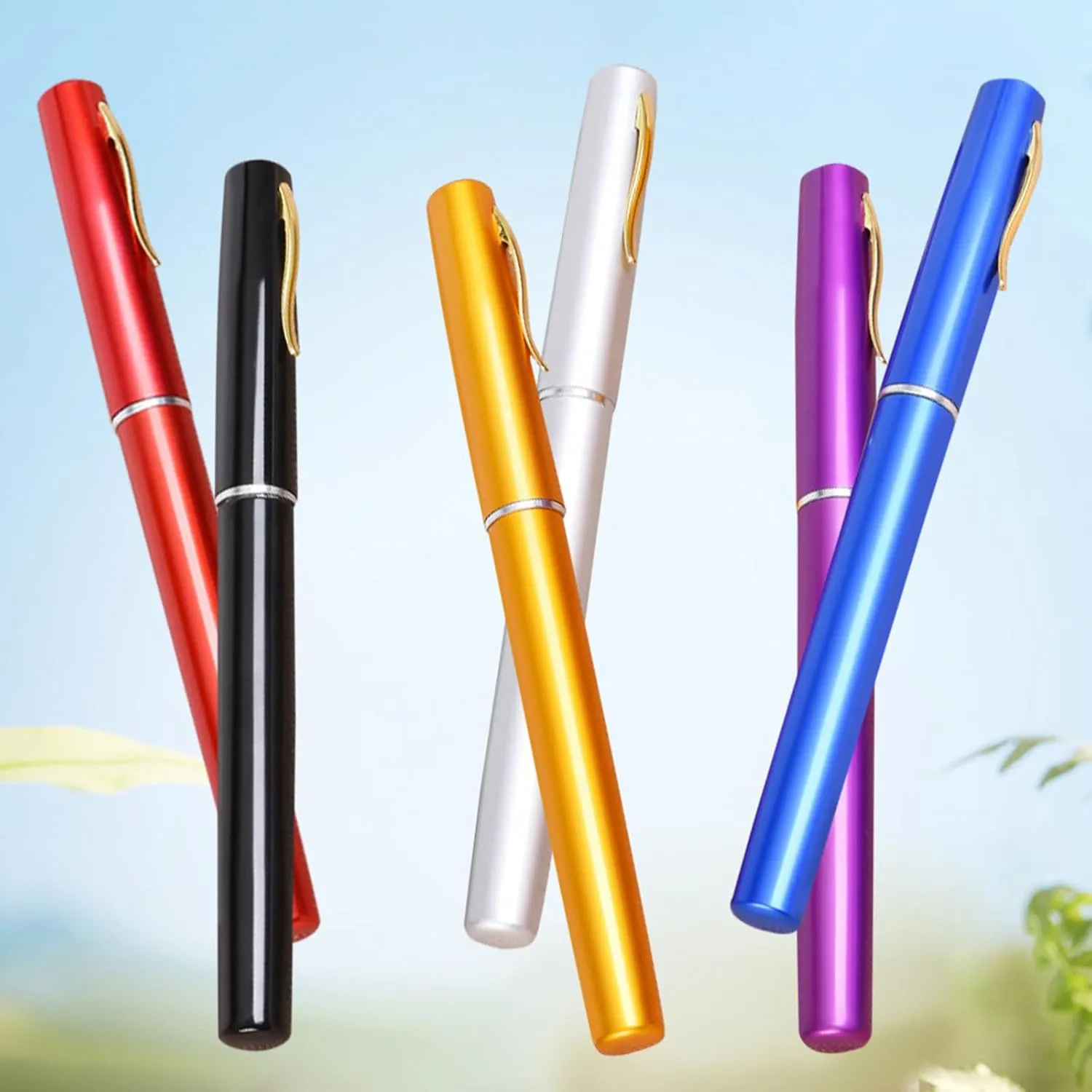 Pen Shaped Telescopic Fishing Rod with Fishing Reel Pocket Foldable Fishing Rod Reel Set Small Pen Fishing Rod Set
