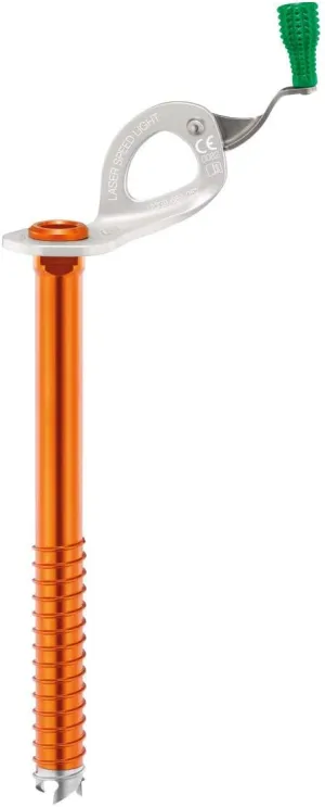 PETZL Unisex's Laser Speed Light Ultralight Ice Screw with Integrated Handle, Green, 21 cm