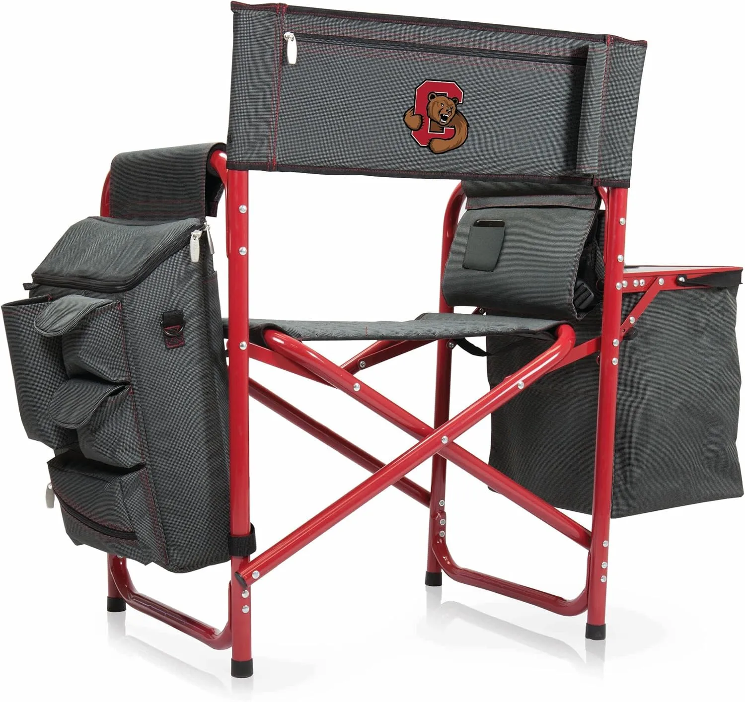 PICNIC TIME NCAA Arkansas Razorbacks Fusion Camping Chair with Side Table and Soft Cooler - Beach Chair for Adults - Lawn Chair