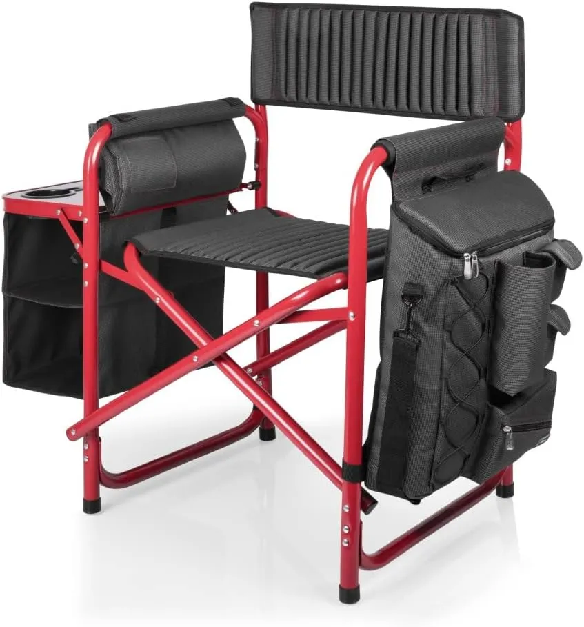 PICNIC TIME NCAA Arkansas Razorbacks Fusion Camping Chair with Side Table and Soft Cooler - Beach Chair for Adults - Lawn Chair