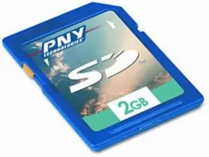PNY Optima 2GB SD Class 4 Flash Memory Card P-SD2GB-EF