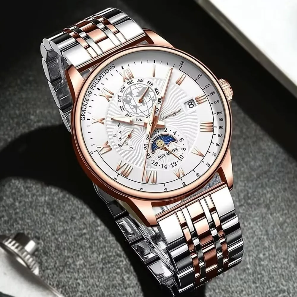Poedagar Men Watch Fashion Sport Men's Wristwatch Waterproof Luminous Leather Date Quartz Watches Man Clock