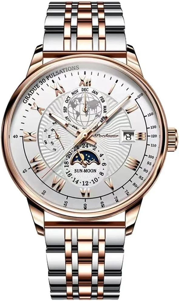 Poedagar Men Watch Fashion Sport Men's Wristwatch Waterproof Luminous Leather Date Quartz Watches Man Clock