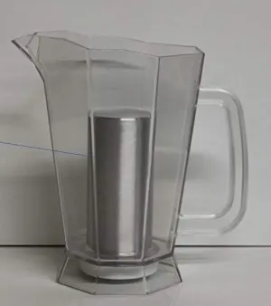 Polar ICE Pitcher with Aluminum Polar ICE Chamber (Crystal Clear/Brushed Aluminum Ice Chamber)