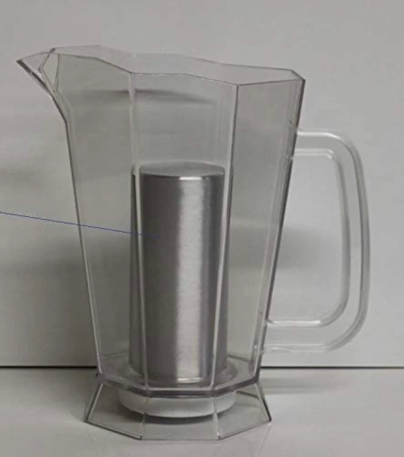 Polar ICE Pitcher with Aluminum Polar ICE Chamber (Crystal Clear/Brushed Aluminum Ice Chamber)