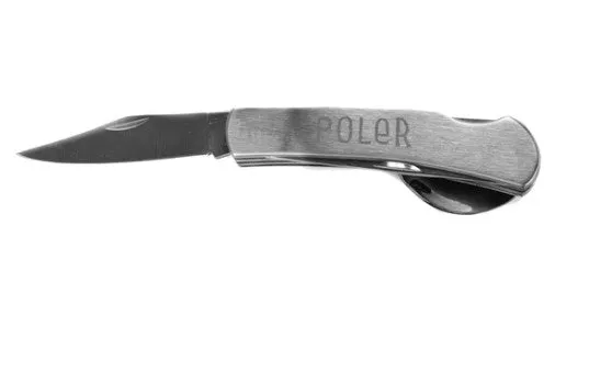 Poler Portable Utensils/Portable Utensil Set 3-in-1 Hobo Set Folding Spoon, and Fork