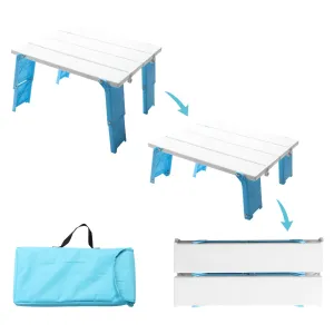 Portable Beach Table Folding Camping Side Table for Picnic BBQ with Carry Bag