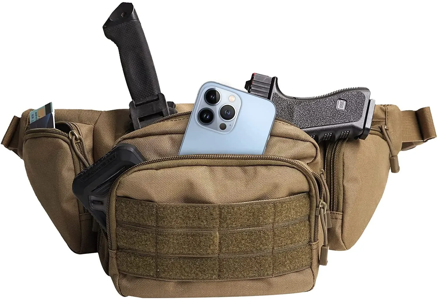 Portable Concealed Carry Waist Bag for Pistols, Tactical Military Design
