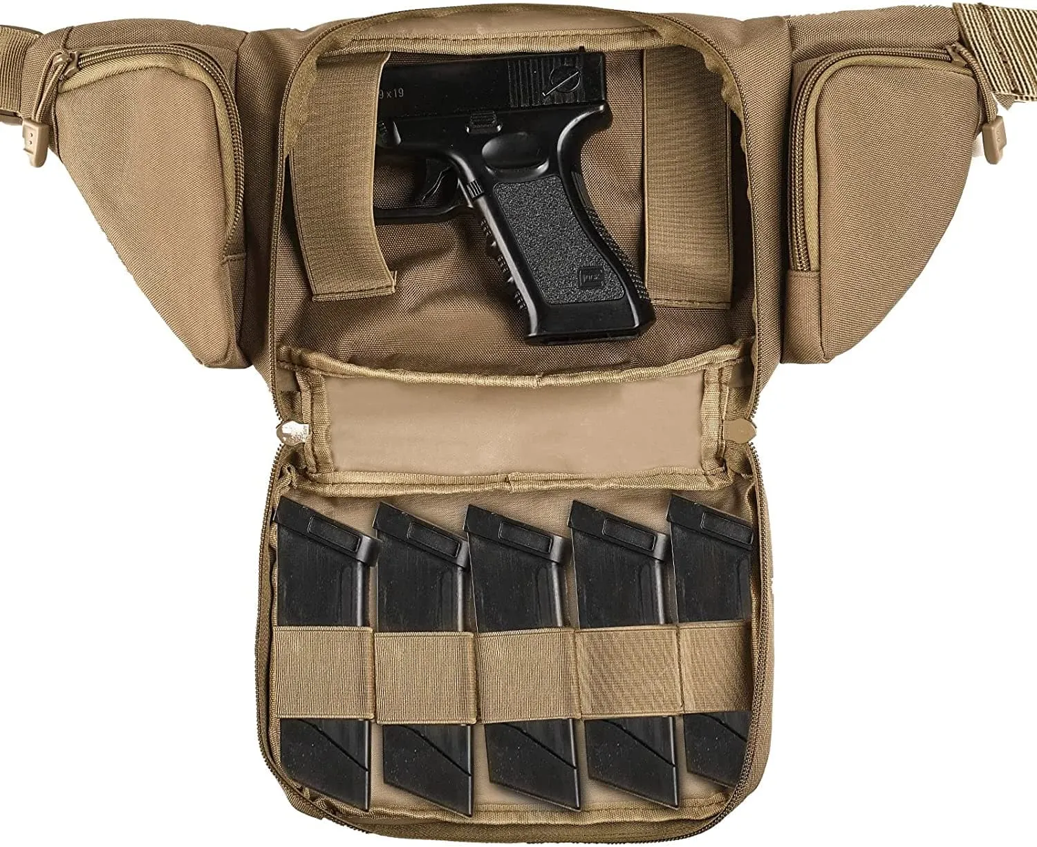 Portable Concealed Carry Waist Bag for Pistols, Tactical Military Design