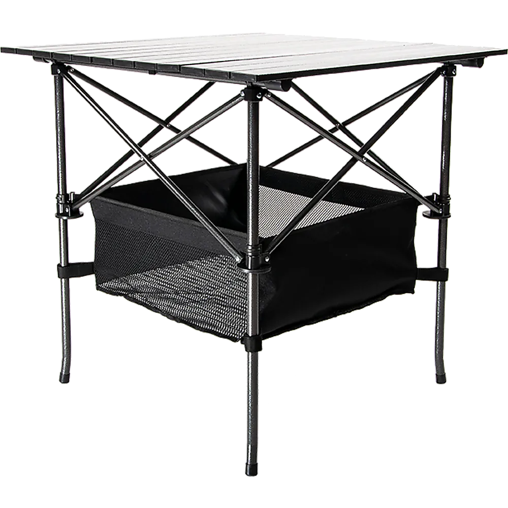 Portable Folding Camping Table with Storage Net and Carrying Bag