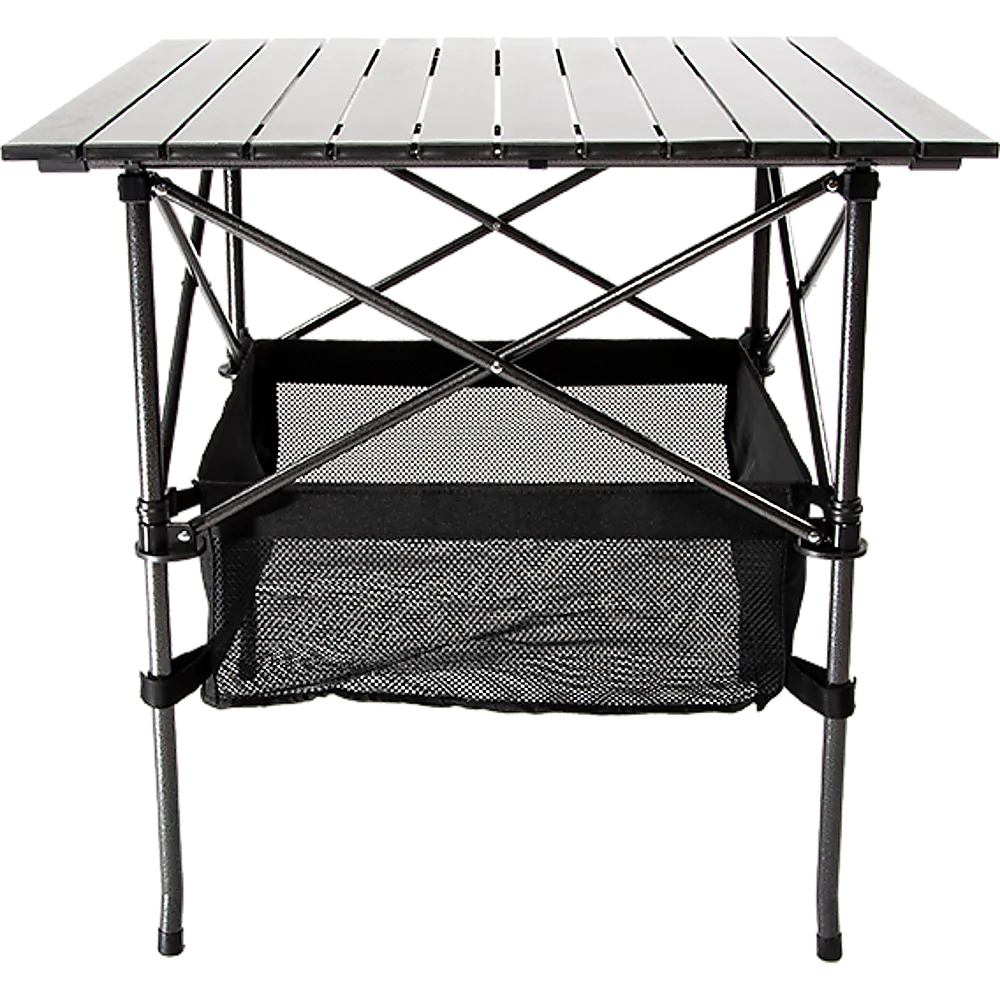 Portable Folding Camping Table with Storage Net and Carrying Bag