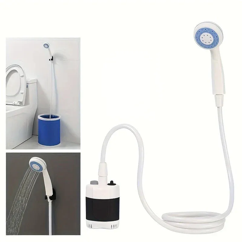 Portable Outdoor Camping Shower Pump USB Rechargeable